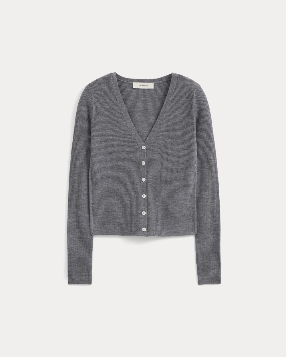 The Cardigan in Ultrasoft Merino in Heather Mid Grey — alternate view