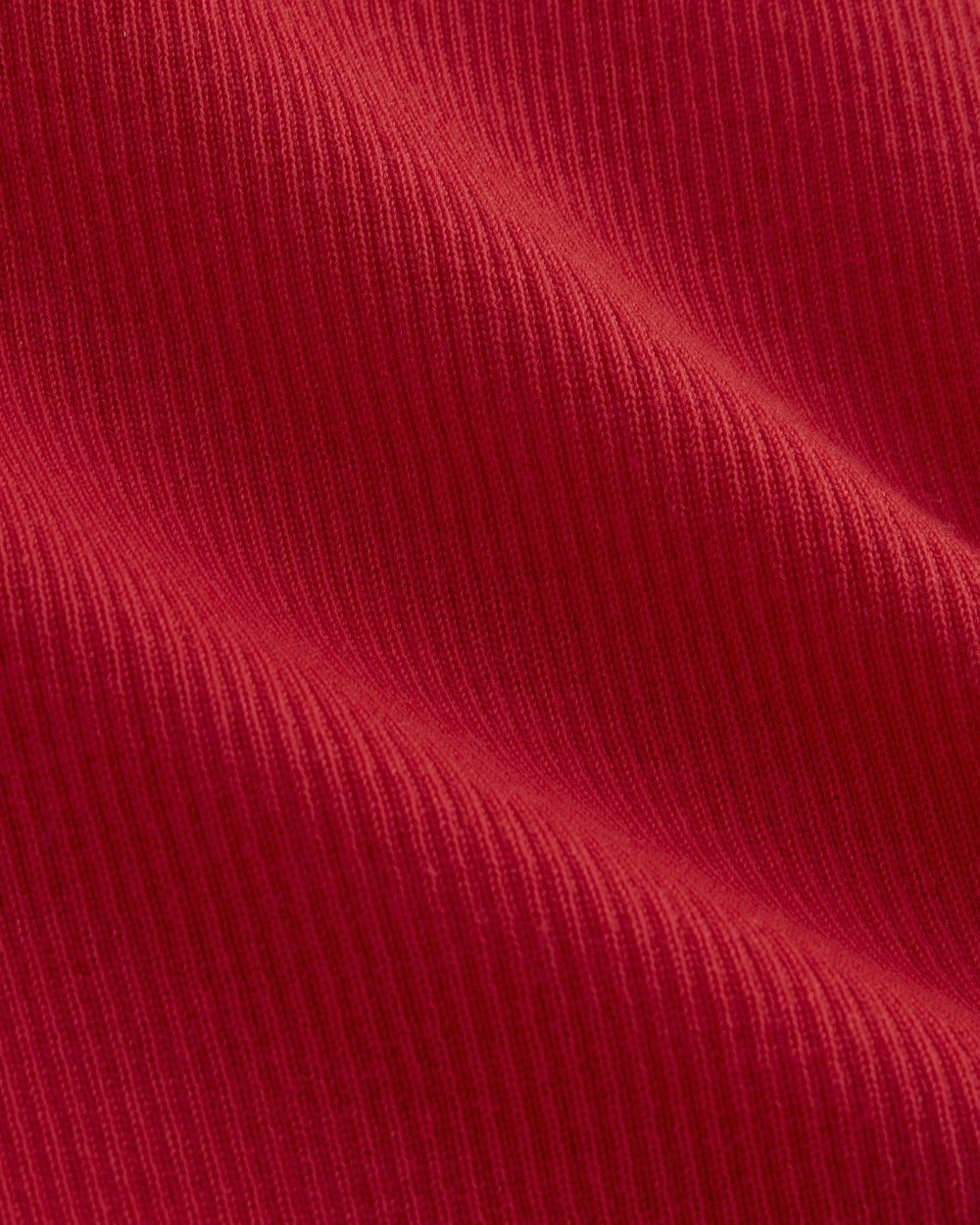 The Tank in Ultrasoft Merino in Classic Red — detail view