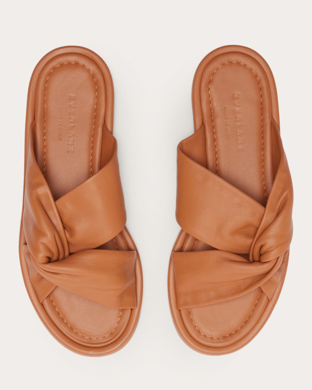 The Day Twist Sandal in Desert Tan — detail view