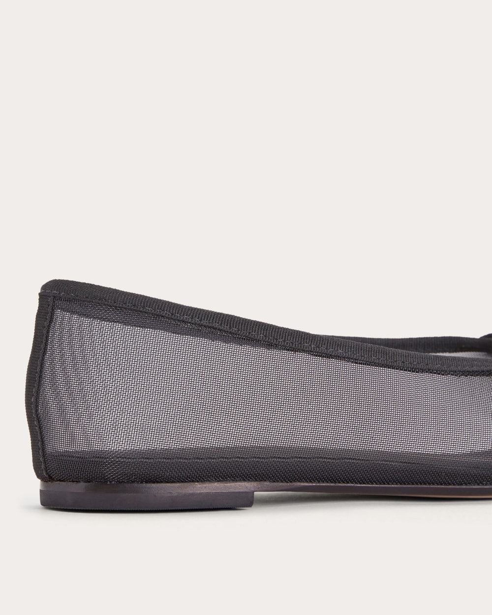 The Day Ballet Flat in Black Mesh — detail view