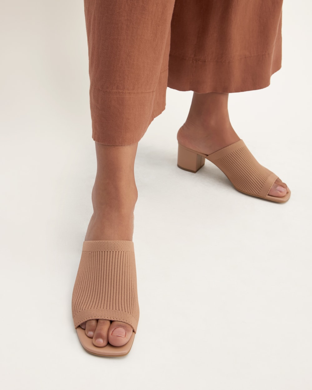 The Glove Mule in ReKnit in Blush Tan — alternate view