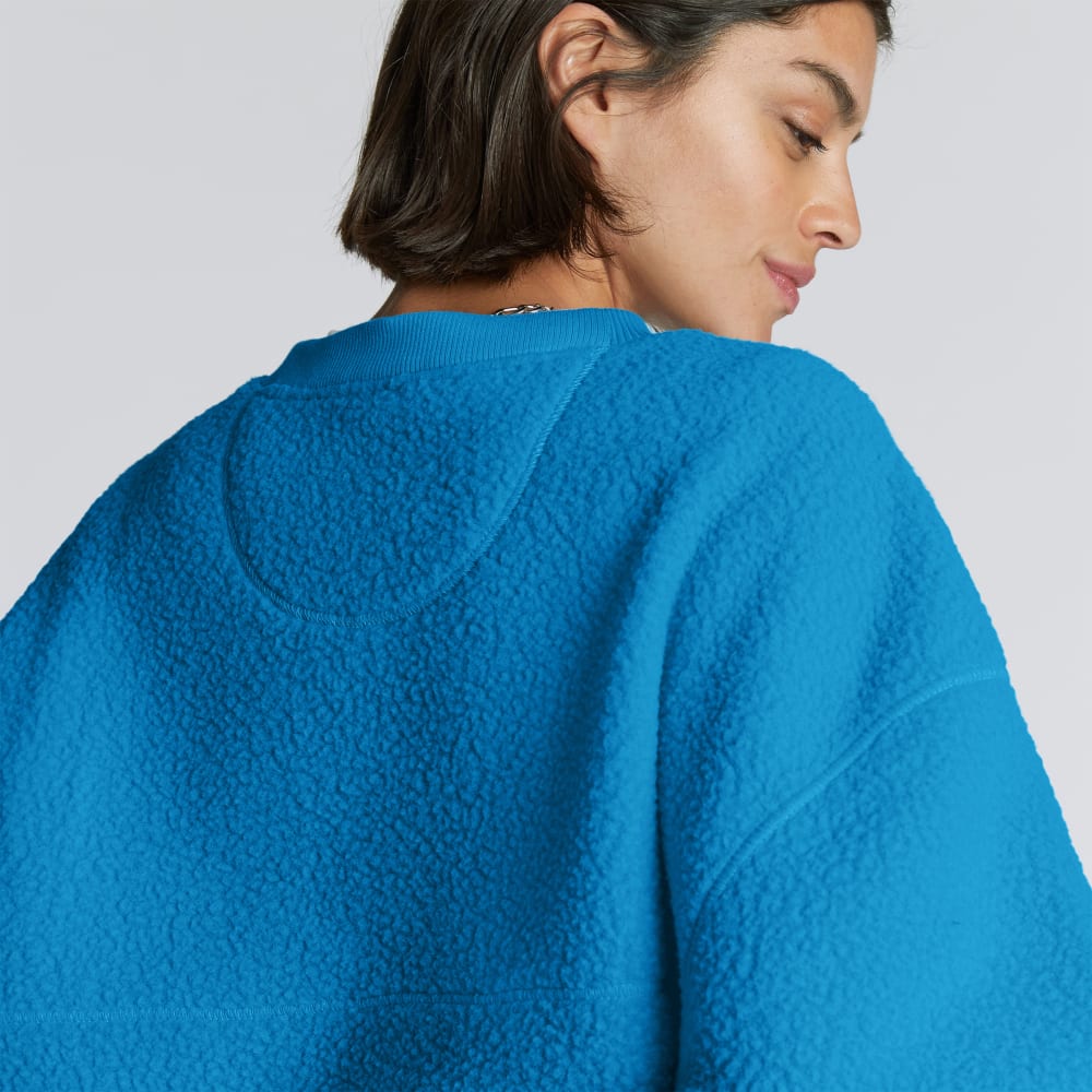 The ReNew Teddy Oversized Crew in Horizon Blue — alternate view