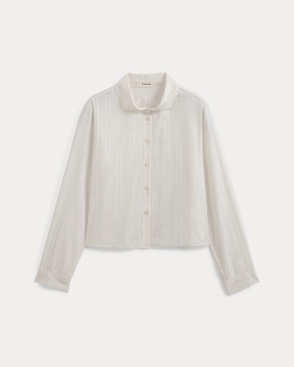 Textured Mini Collar Shirt in Bone — alternate view