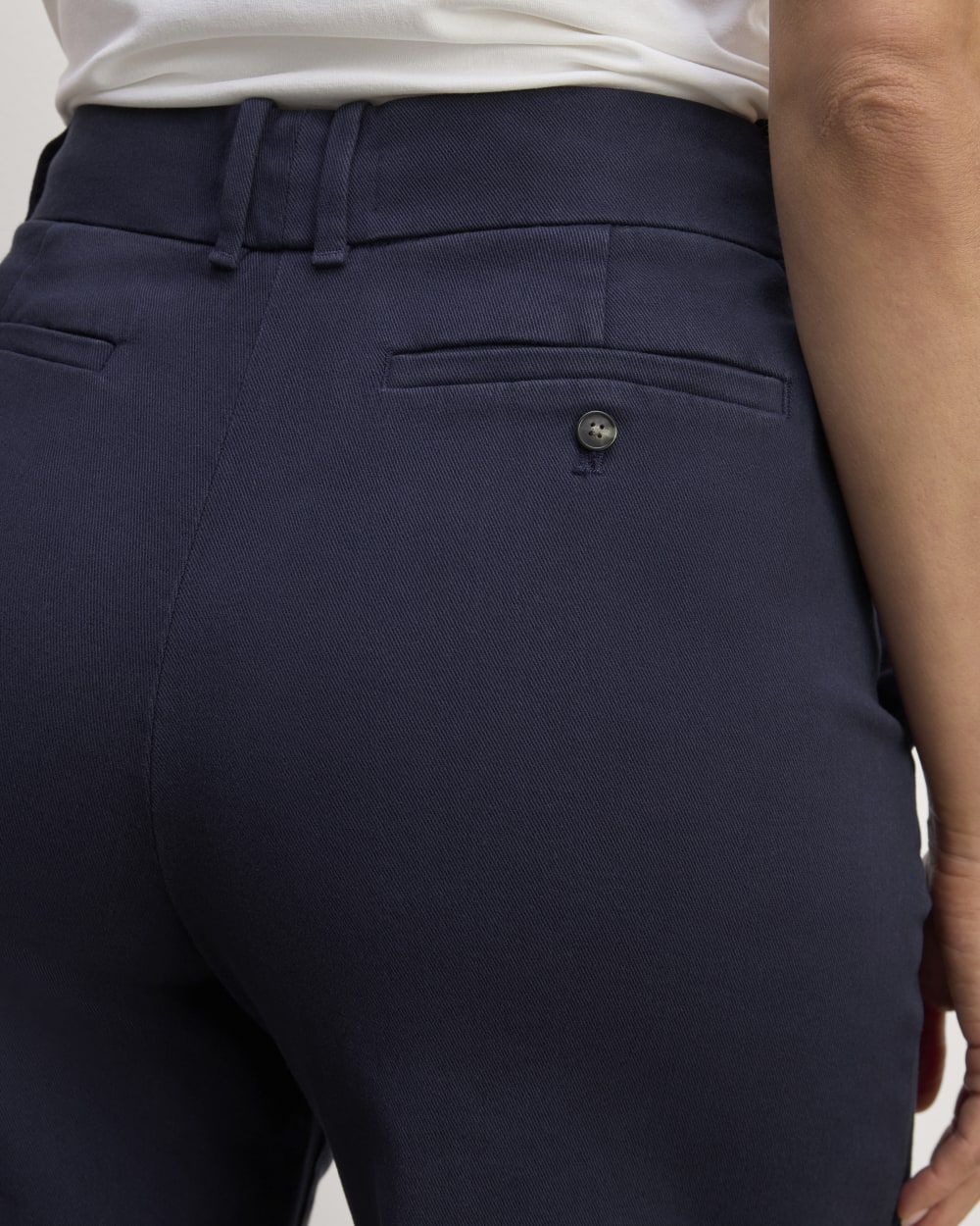 The Phoebe Trouser in Navy — detail view