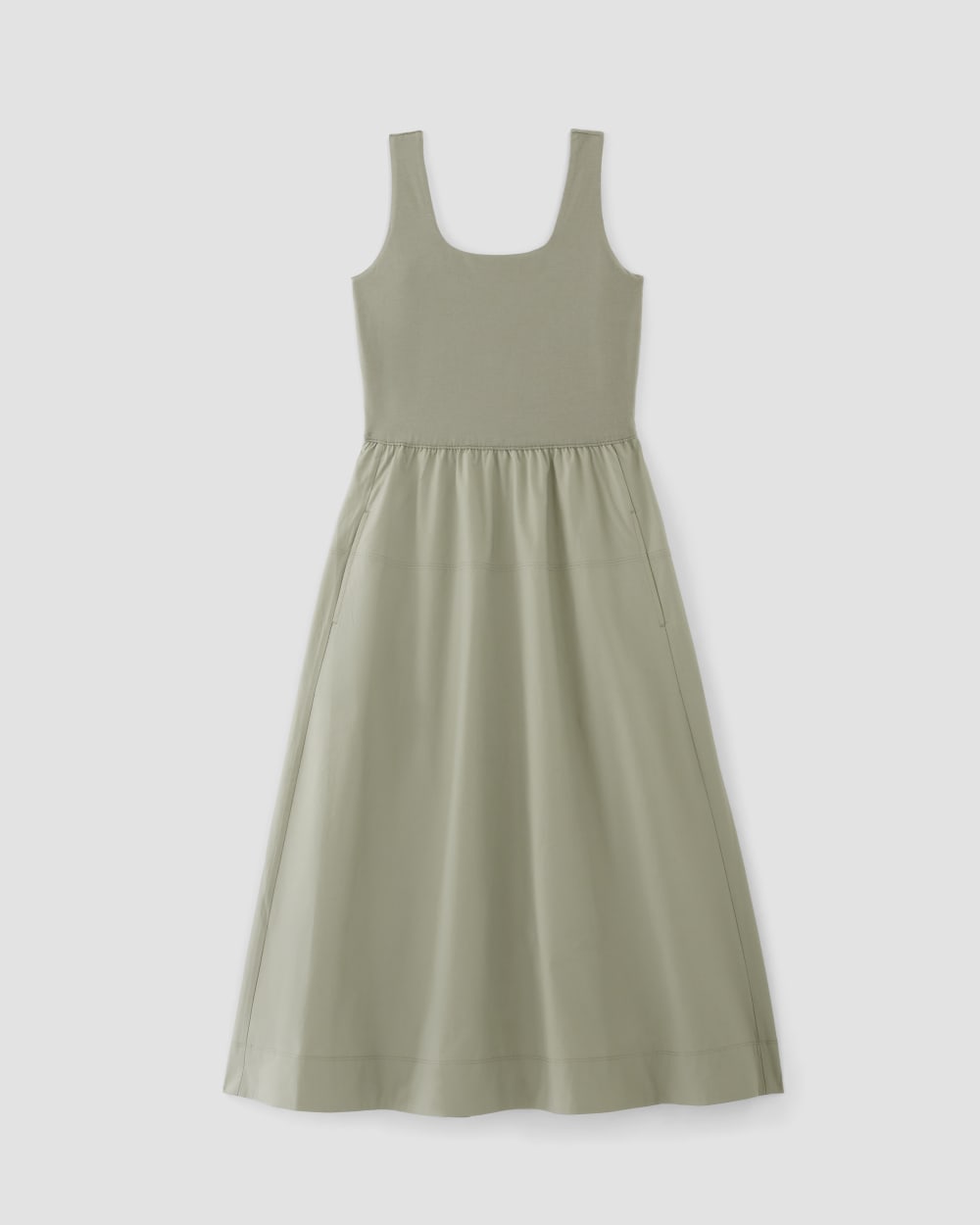 The Supima® Jersey Riviera Dress in Sage Green — alternate view