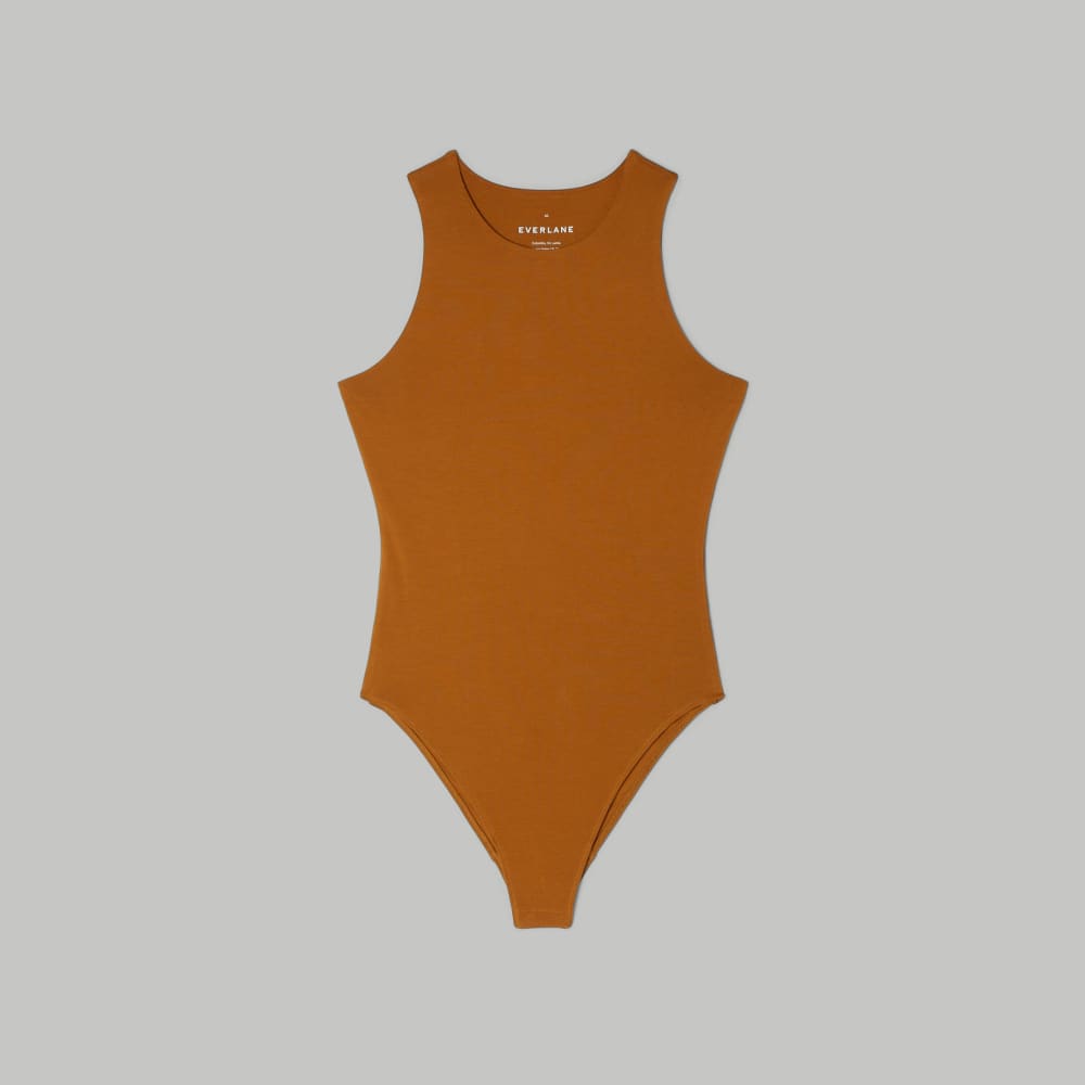 The Cutaway Tank Bodysuit in Tapenade — alternate view