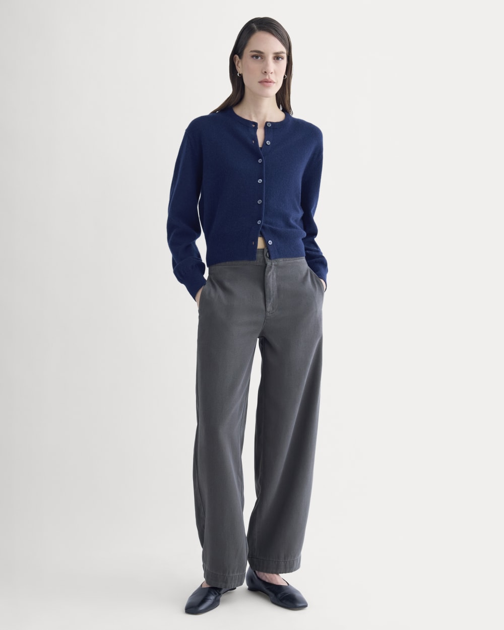 Balloon Pant in Buttersoft in Graphite — front view