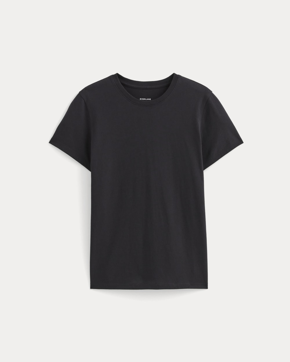 The Slim Crew in Essential Cotton in Black — alternate view