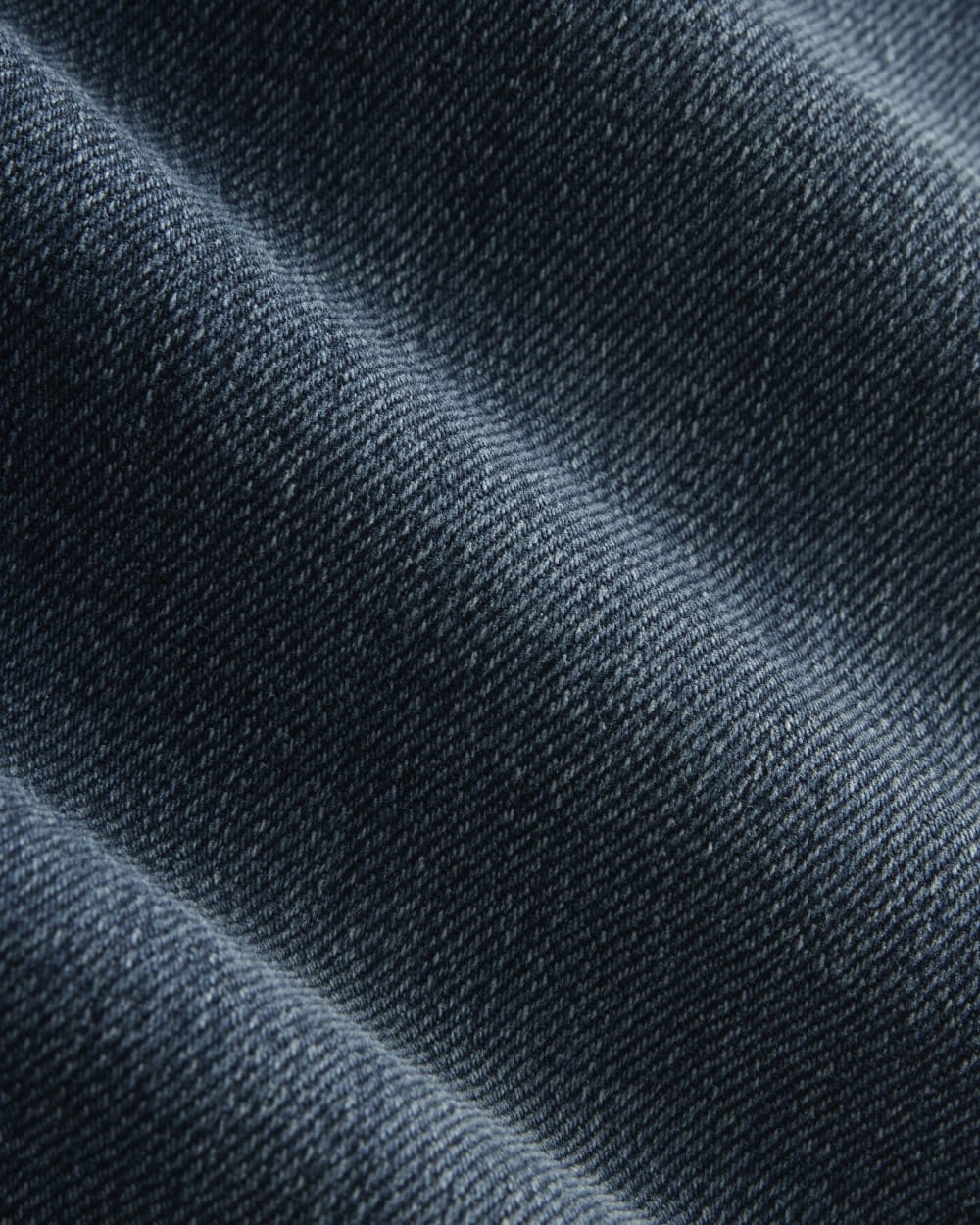 The Utility Barrel Pant in Deep Blue Indigo — detail view