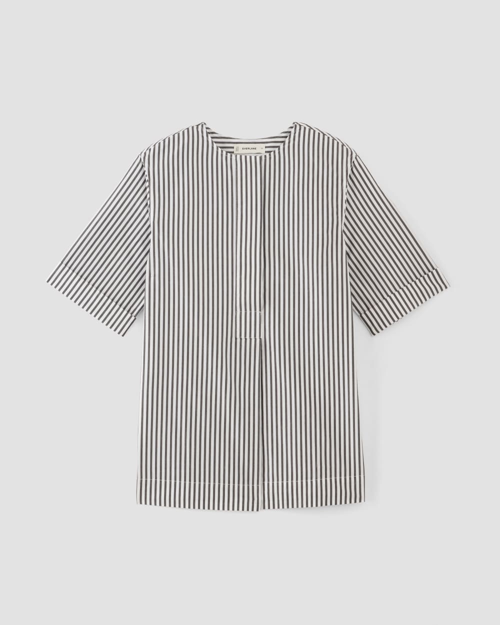 The Supima® Cotton Tunic in Optic White / Black — alternate view