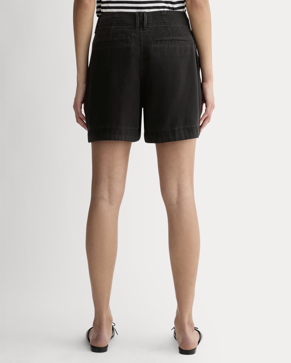 The Utility Short in Buttersoft in Black — detail view