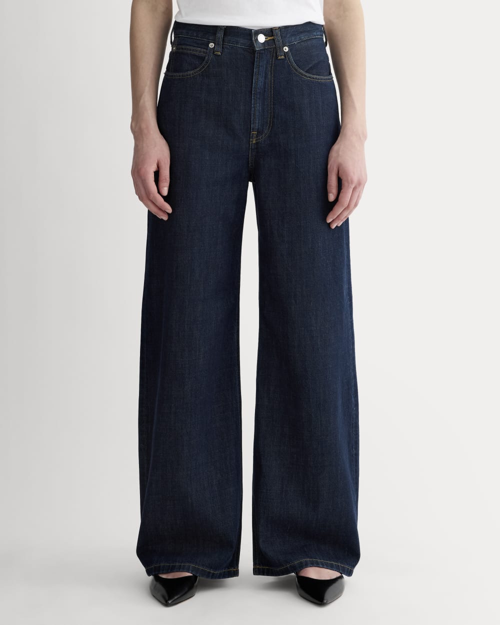 The OG Baggy Jean in Dark Indigo — detail view