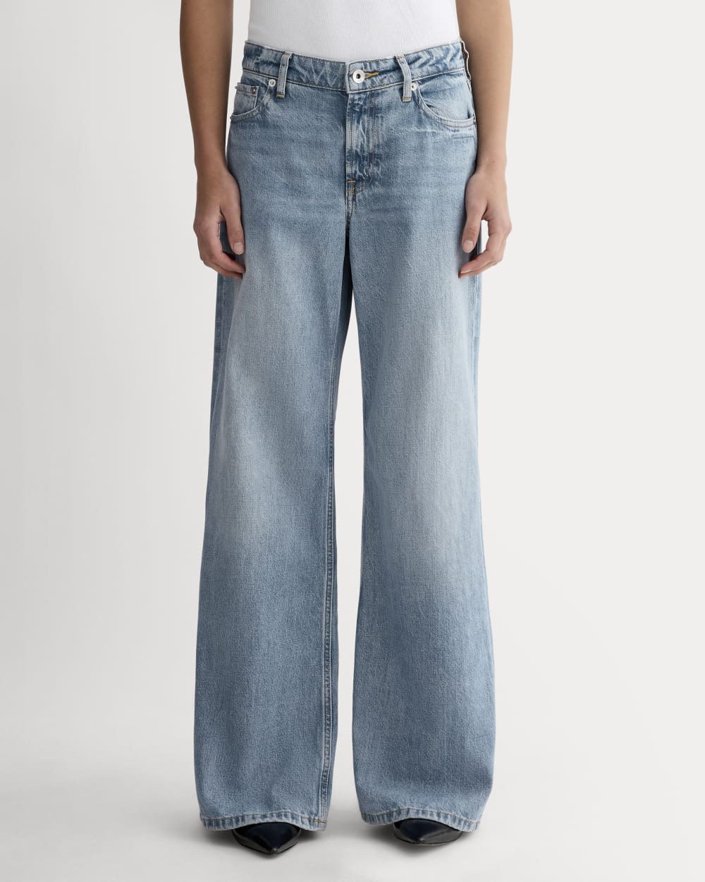 The Low-Key Jean in Light Indigo — detail view