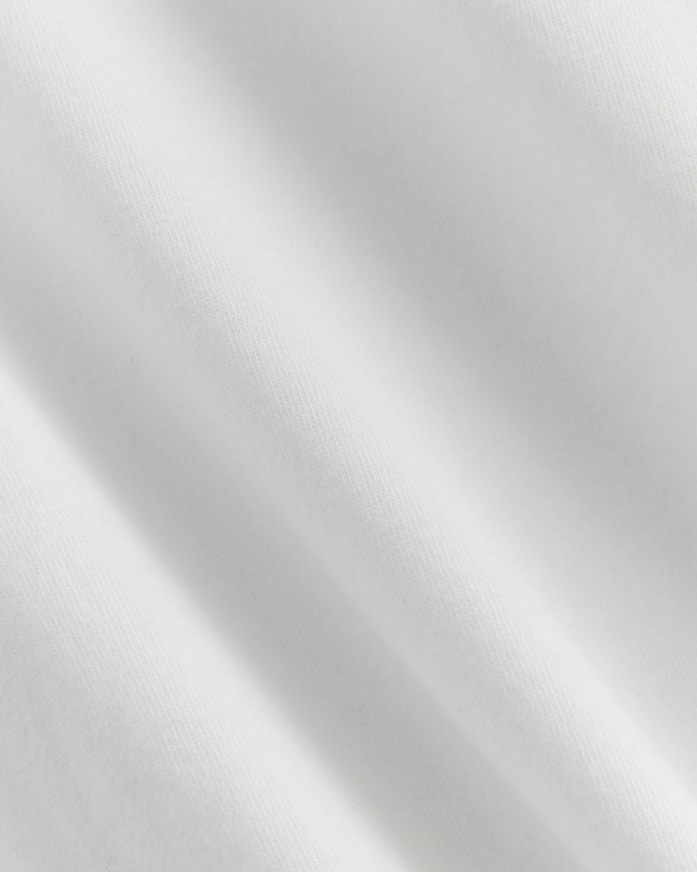 The Slim Crew in Essential Cotton in White — detail view