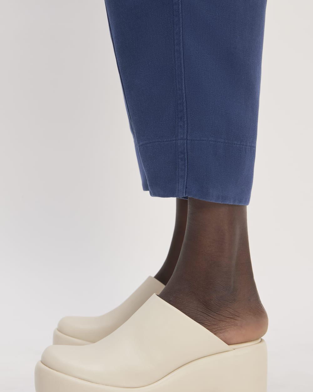 The Utility Pant in Buttersoft in Bellwether Blue — detail view