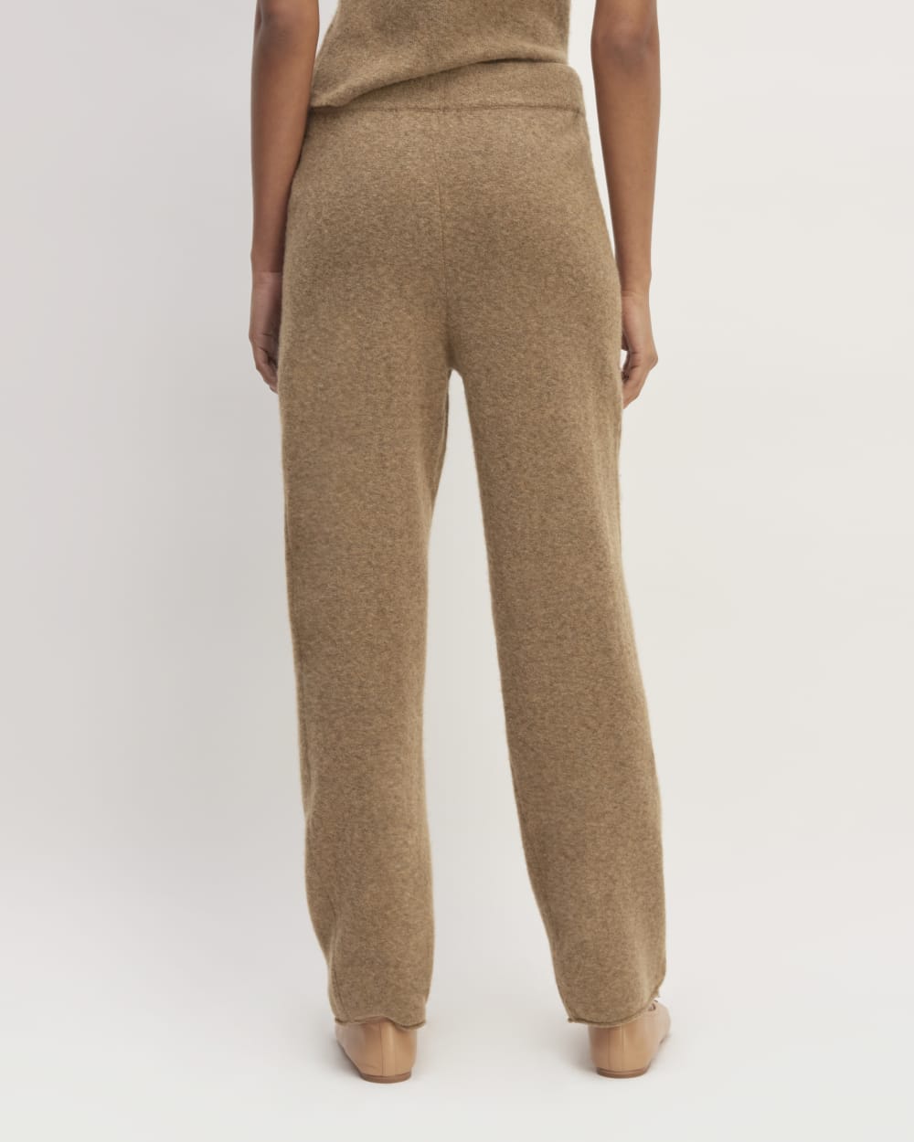 The Cozy-Stretch Straight-Leg Sweatpant in Heathered Toasted Coconut — detail view