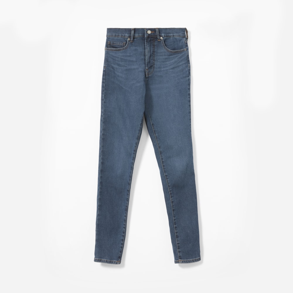 The Authentic Stretch High-Rise Skinny in Mid Blue — front view