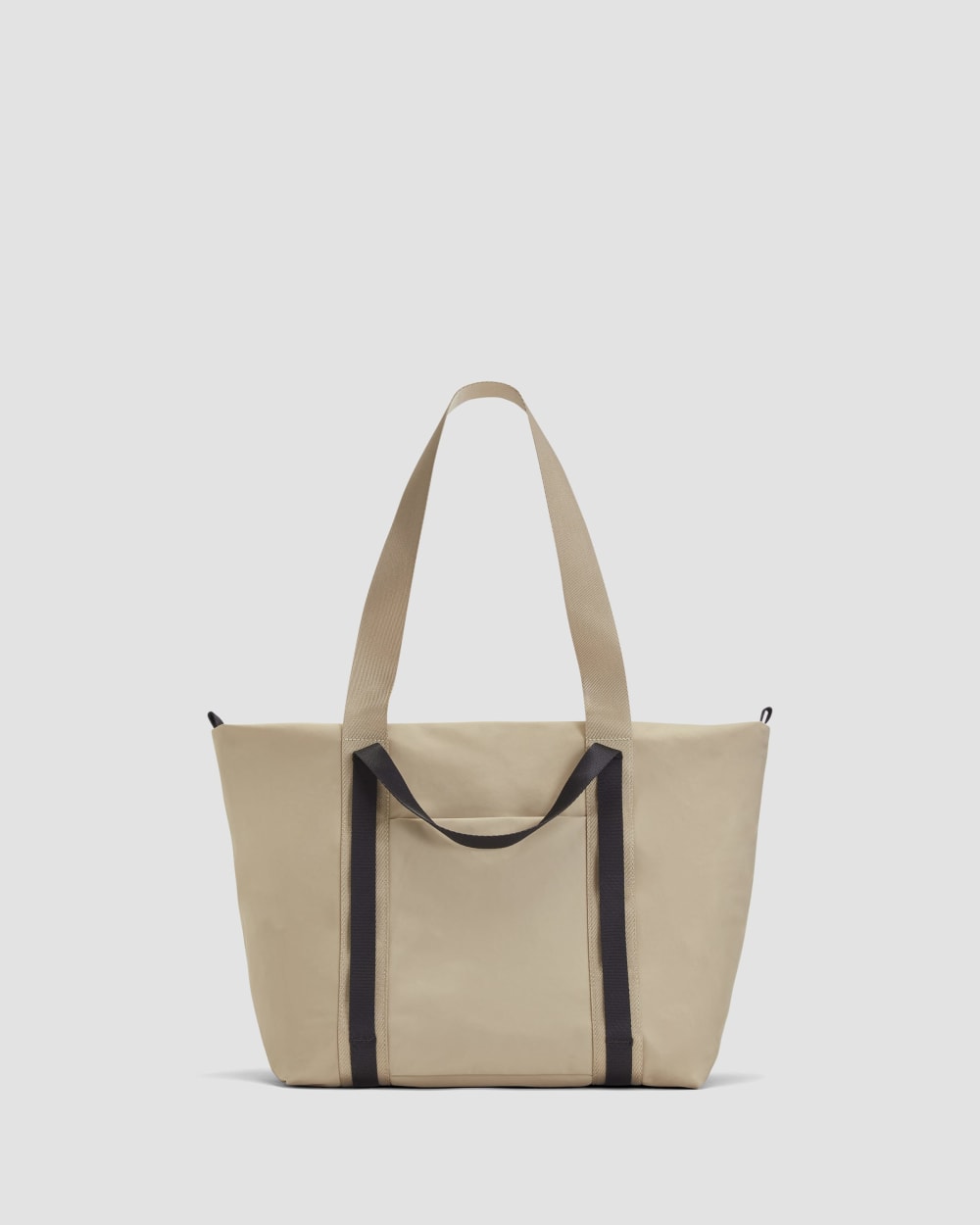 The Recycled Nylon Tote in Khaki — front view