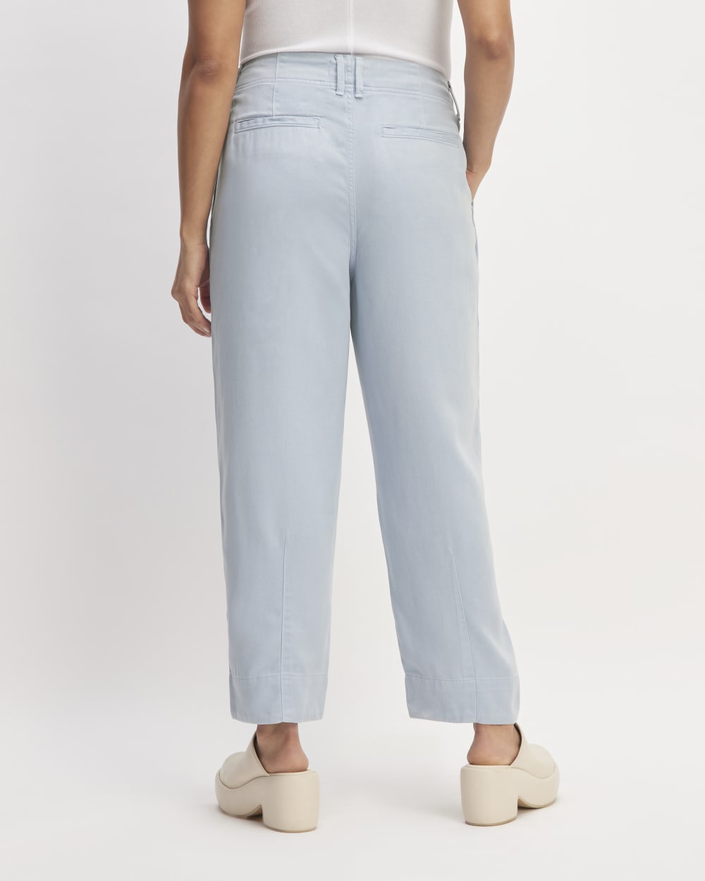 The Utility Pant in Buttersoft in Chambray Blue — detail view