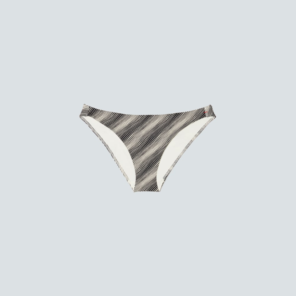 The Bikini Bottom in Black / Canvas — front view