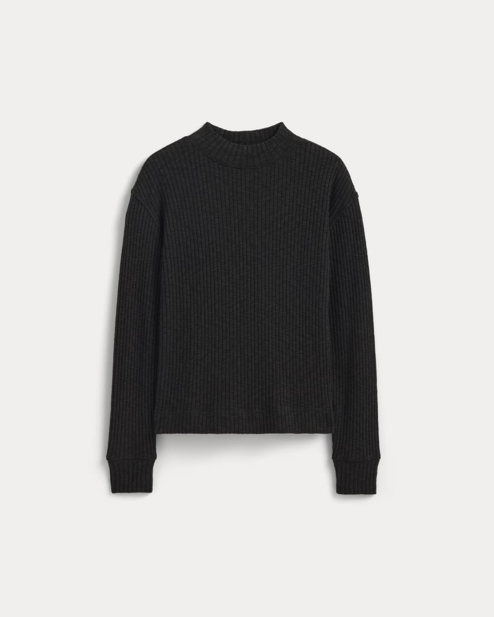 The Cozy Rib Funnel-Neck in Black — alternate view