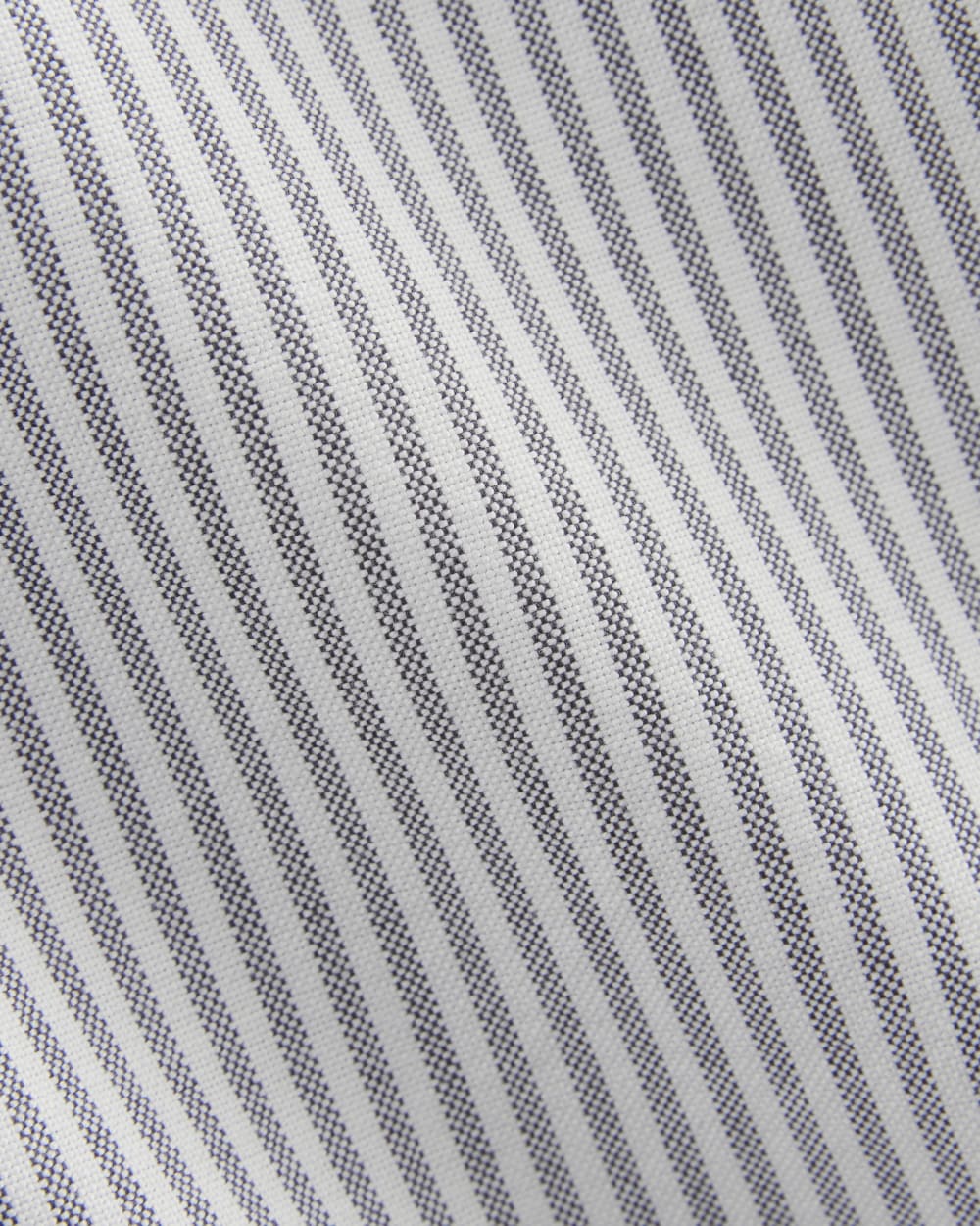 The Oxford Short-Sleeve Shirt Dress in Charcoal / White — detail view