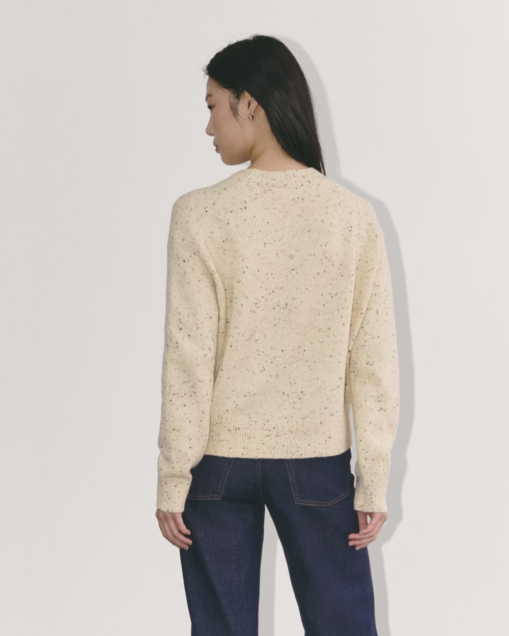 The Cocoon Crew in Plush Cotton in Cream Confetti — detail view