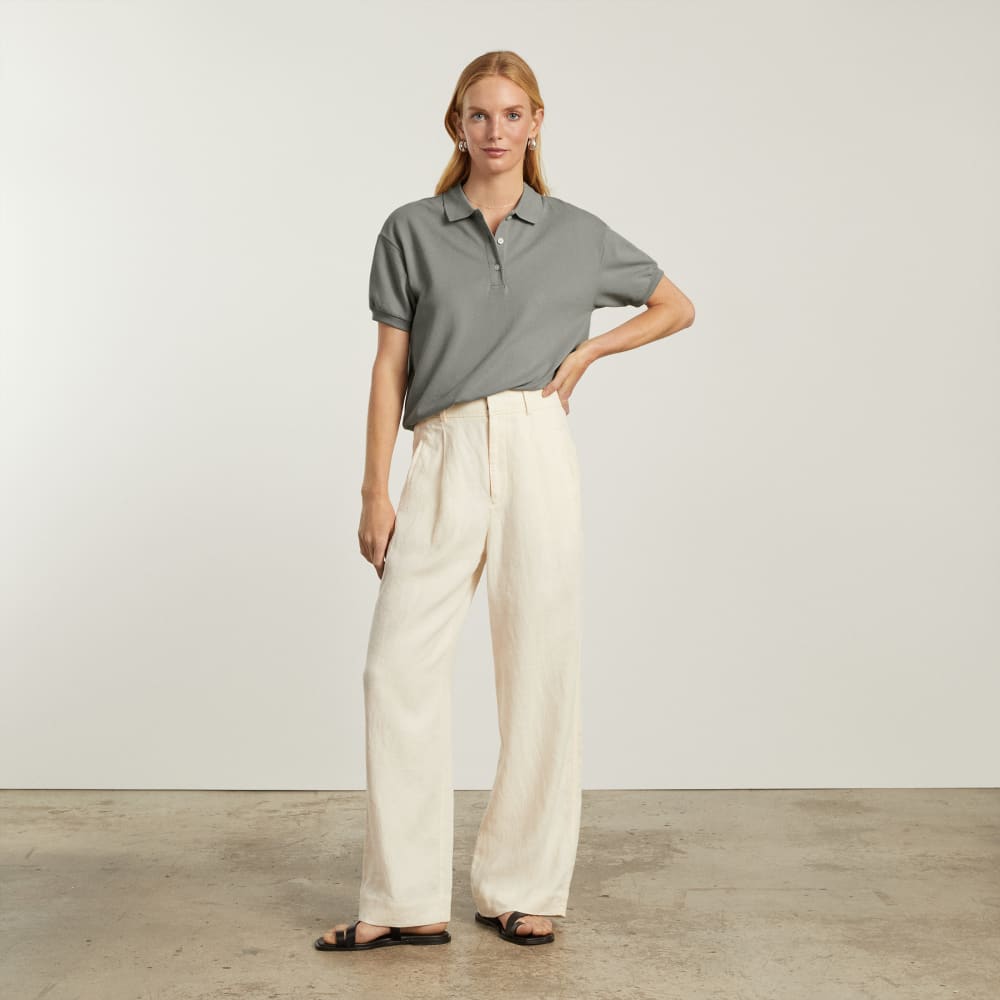 The Oversized Polo in Clay — detail view