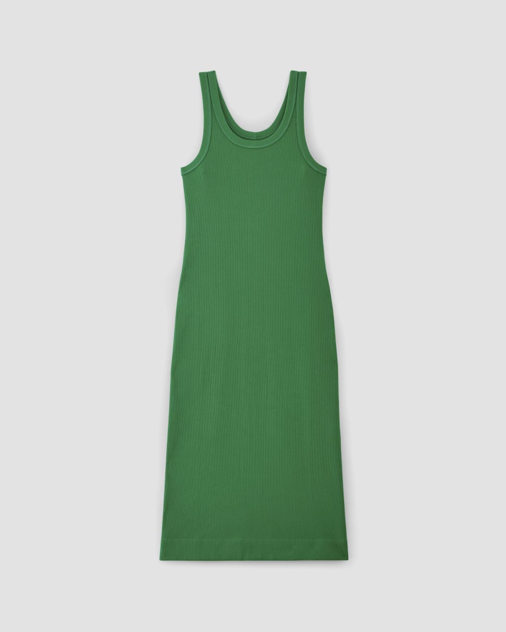 The ’90s Rib Dress in Grass Green — alternate view