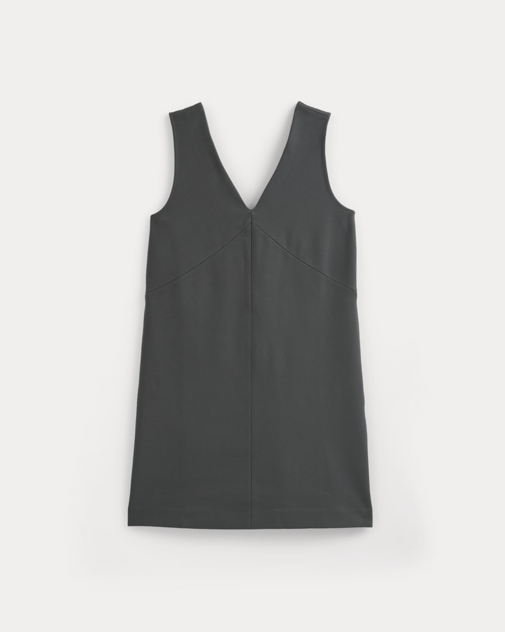 Ponte V-Neck Mini Dress in Graphite — alternate view