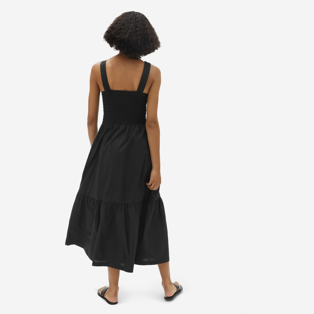 The Smock Dress in Black — detail view