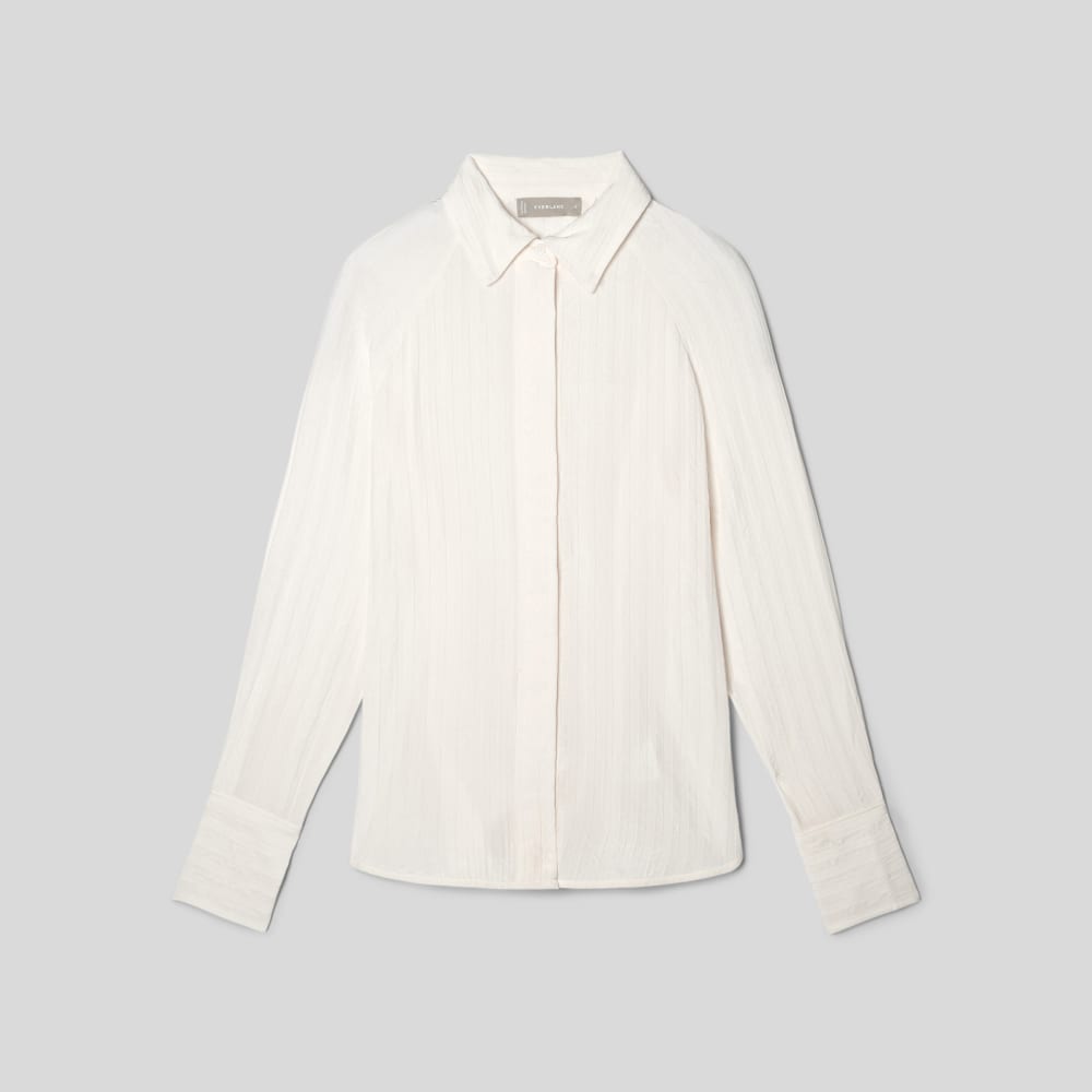 The City Stripe Shirt in Bone — alternate view