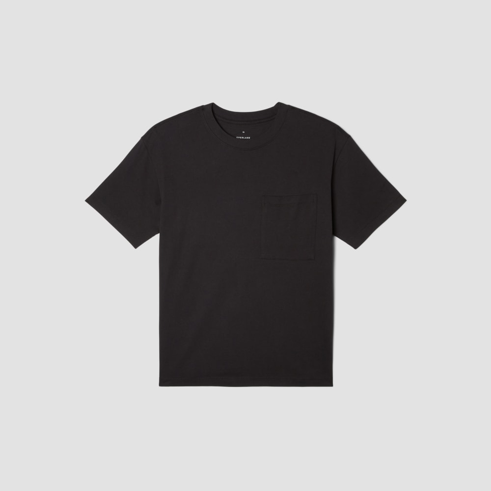 The Organic Cotton Relaxed Pocket Tee in Black — alternate view