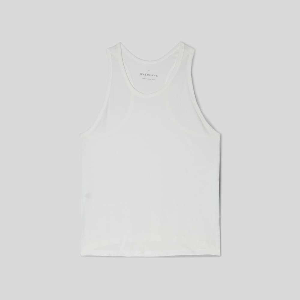 The Air Racerback Tank in White — alternate view