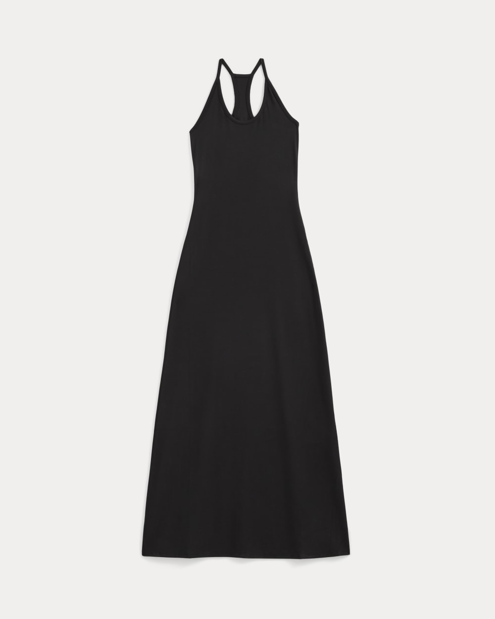 Racerback Maxi Knit Dress in Black — alternate view
