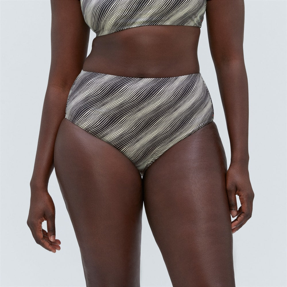 The High-Rise Hipster Bottom in Black / Canvas — alternate view