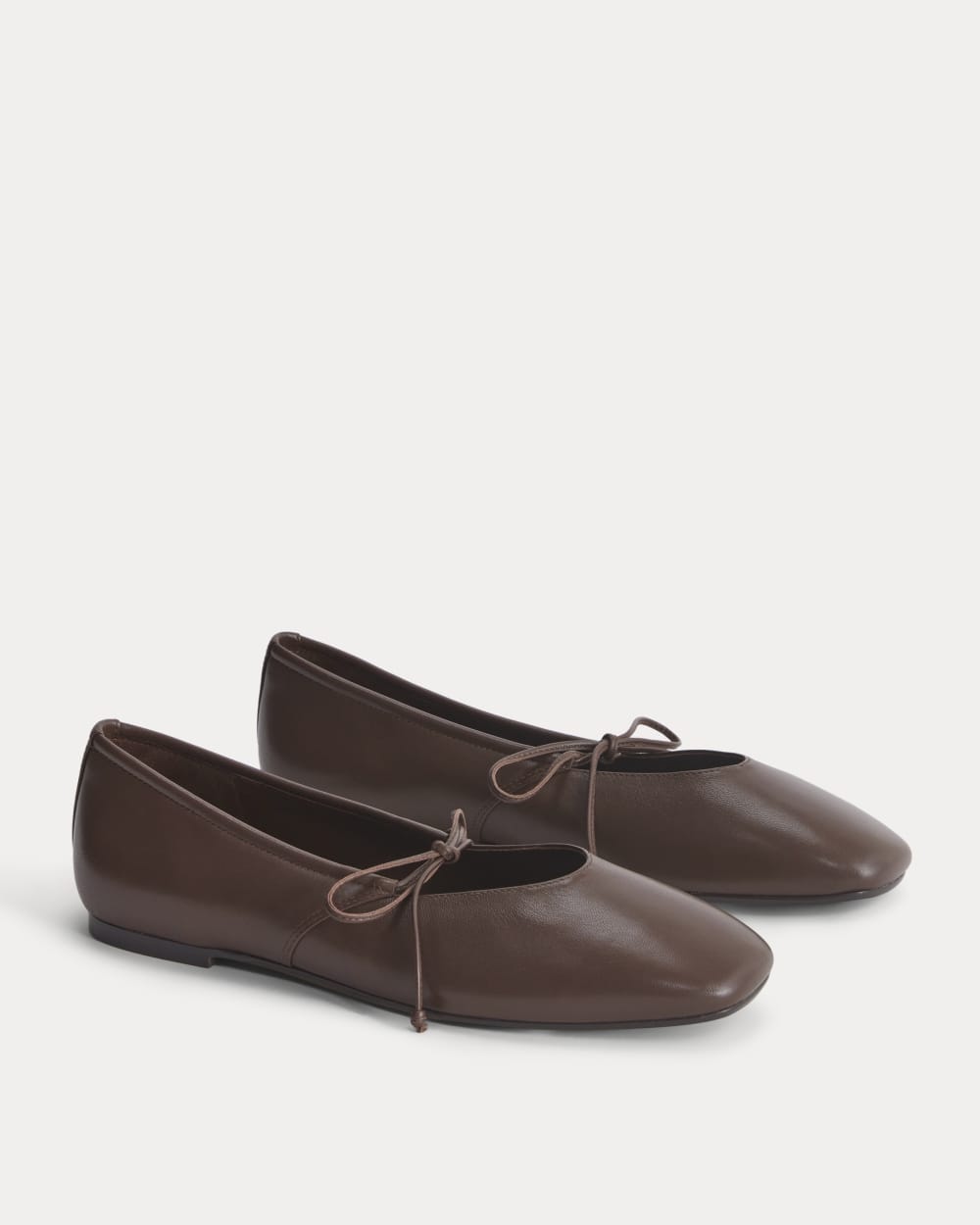 Leather Keyhole Flat in Burnt Umber — alternate view