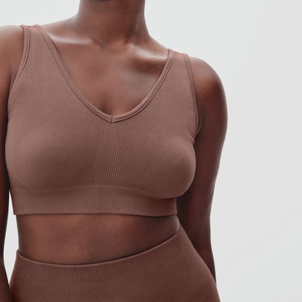 The Seamless Bra in Acorn — detail view
