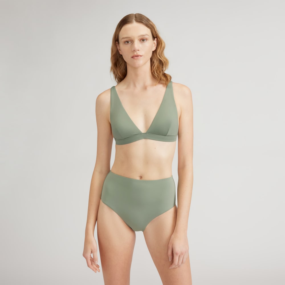 The High-Rise Hipster Bottom in Herb — front view