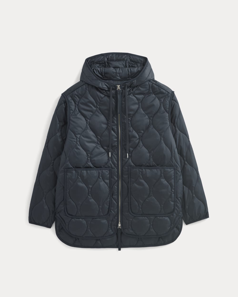 ReNew Quilted Hooded Liner in Navy — alternate view