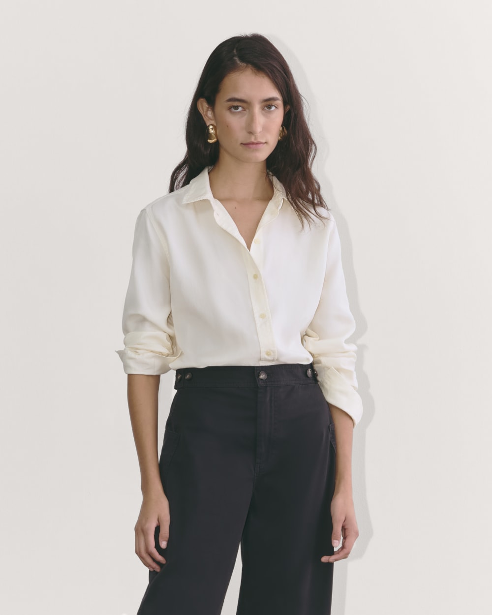 The Must-Have Shirt in Butterlite in Bone — front view