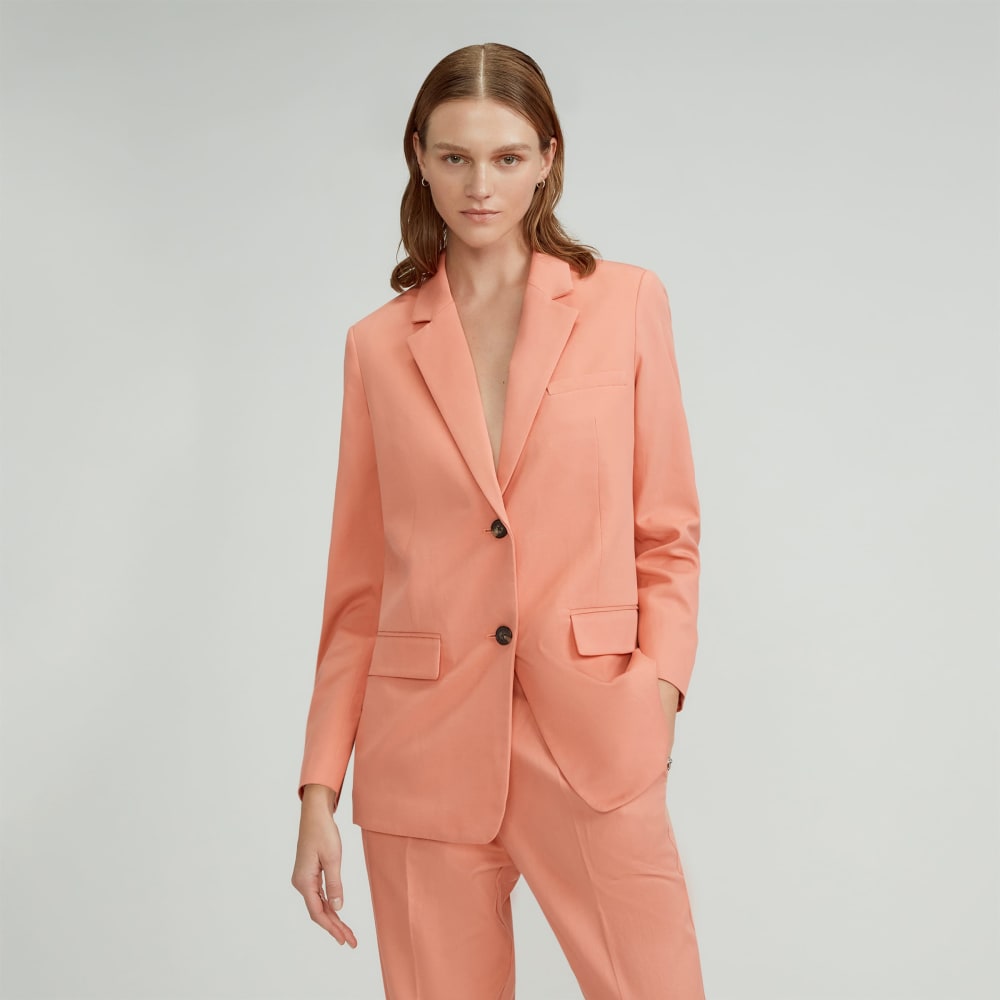 The Oversized Blazer in Buttersmooth in Tawny Pink — front view