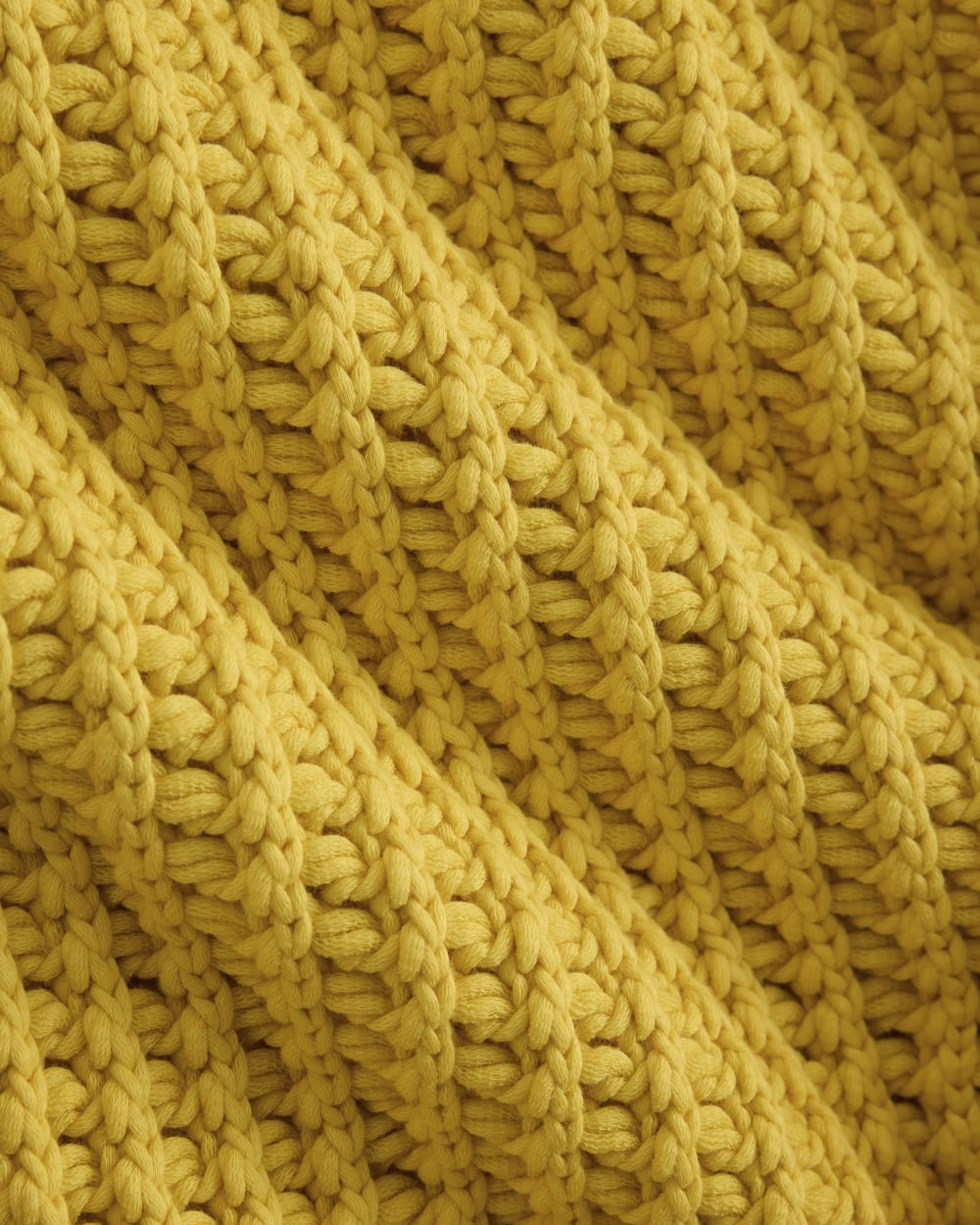 Open-Knit Crew in Elevated Cotton in Passion Fruit — detail view