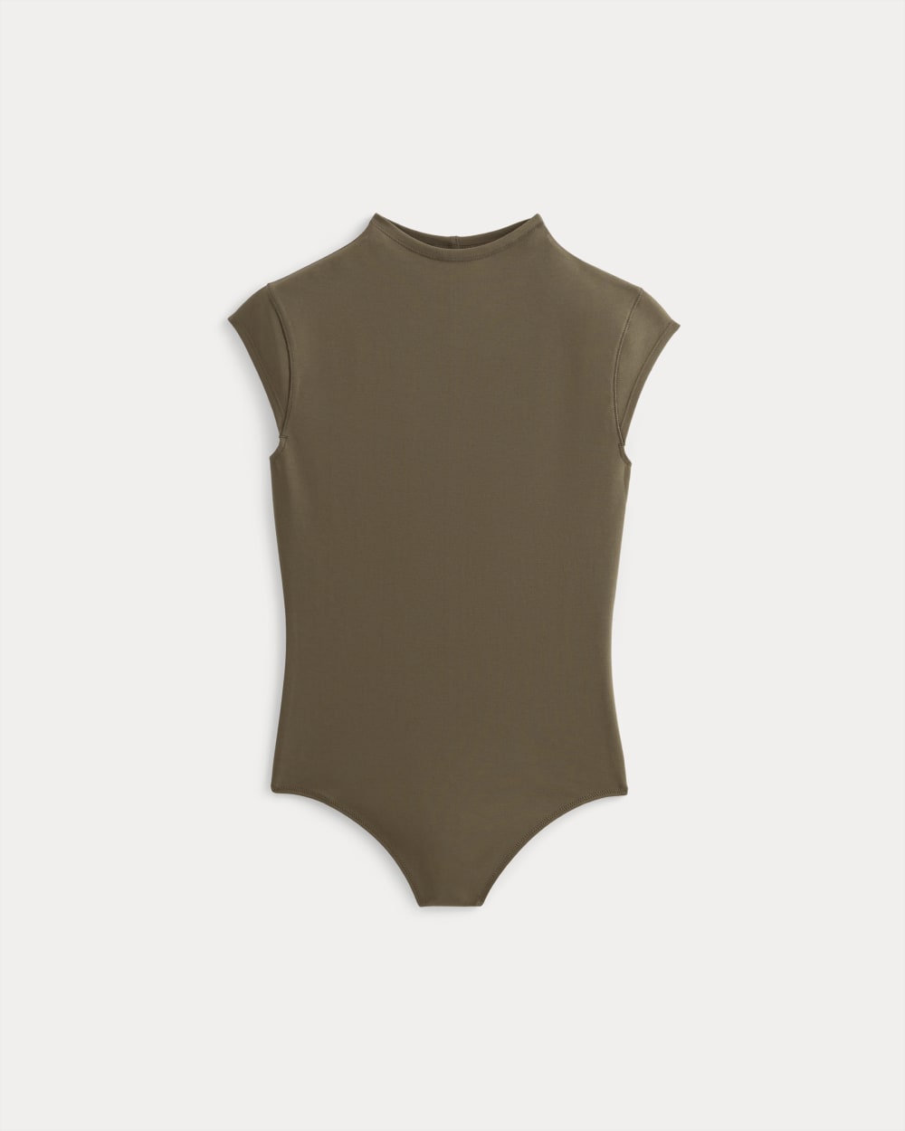 The Form Funnel-Neck Bodysuit in Deep Taupe — alternate view
