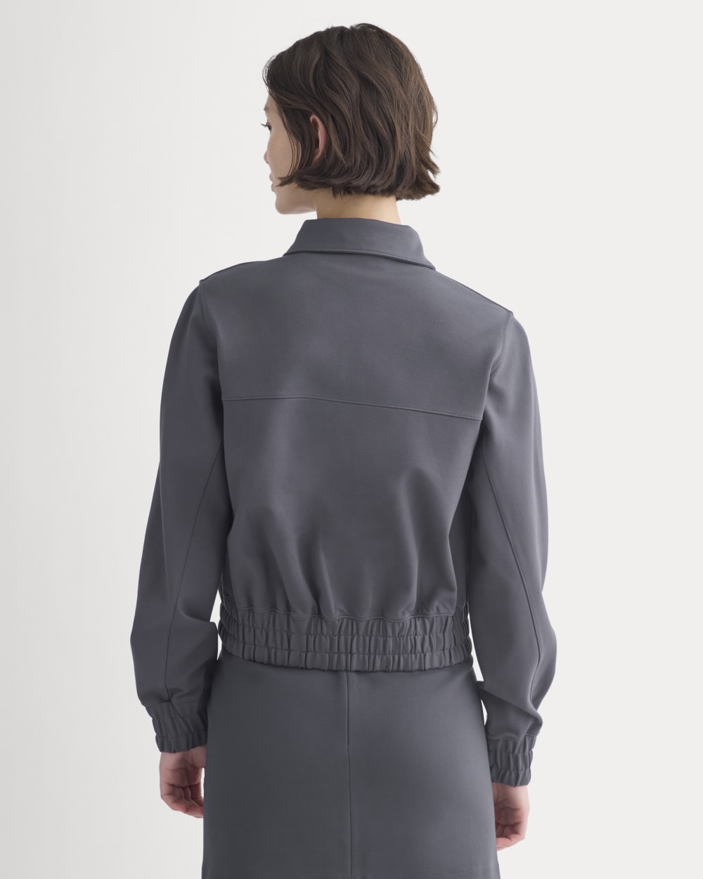 Ponte Aviator Jacket in Graphite — detail view