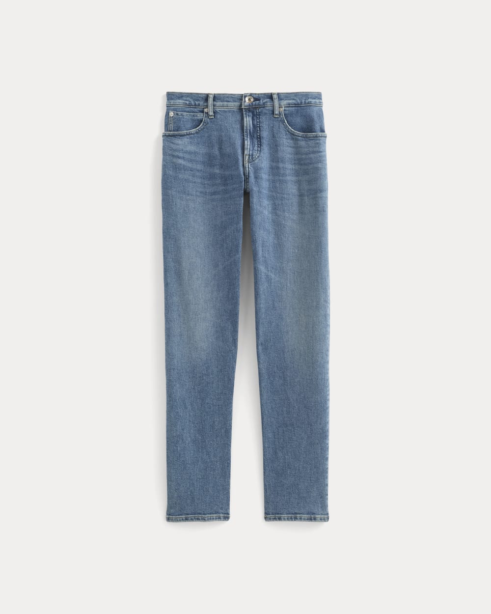 Selvedge Straight Jean in Mid Indigo Wash — alternate view