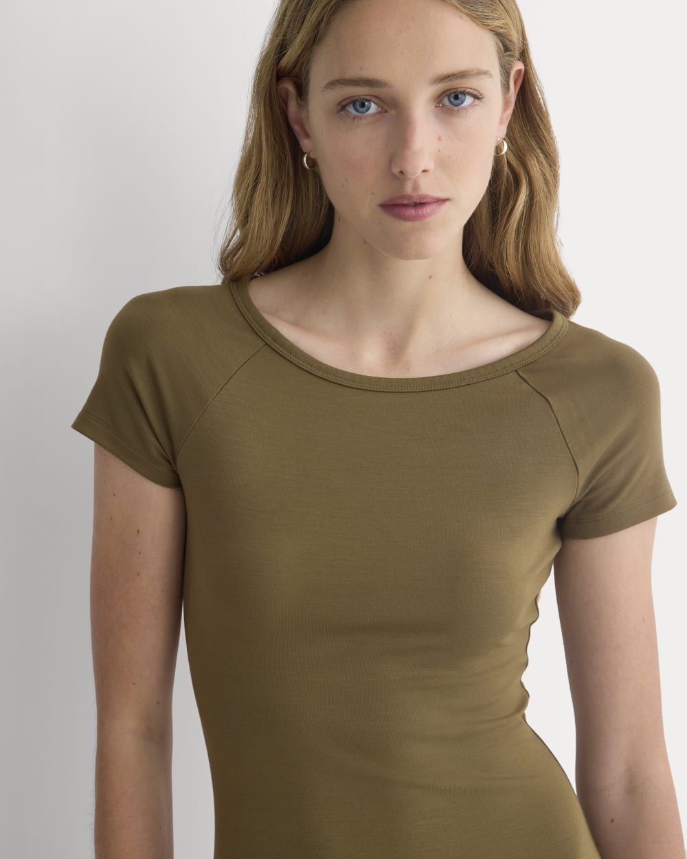 Raglan Midi Dress in Beech — detail view