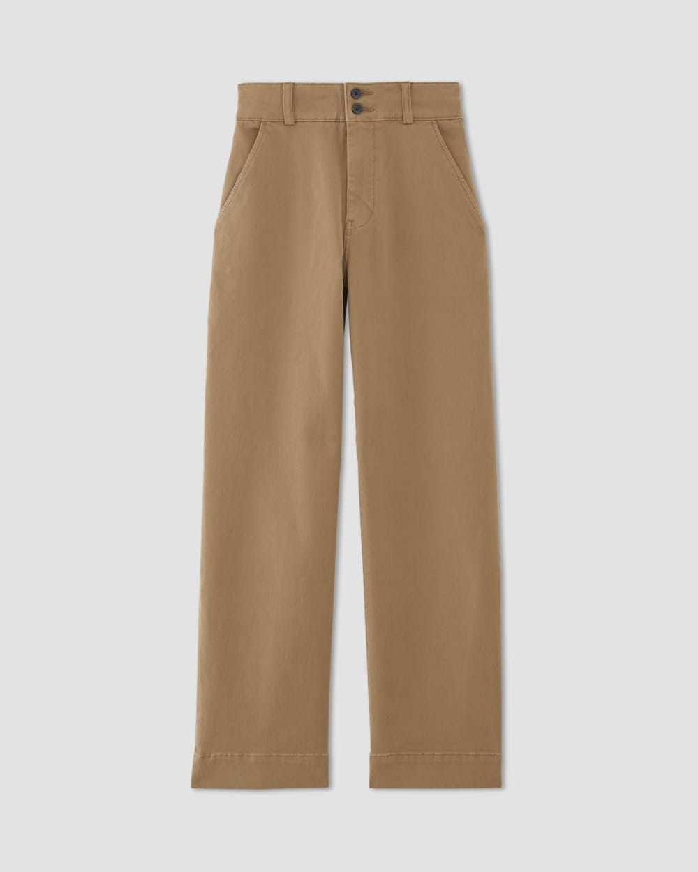 The Organic Wide-Leg Pant in Toasted Coconut — alternate view