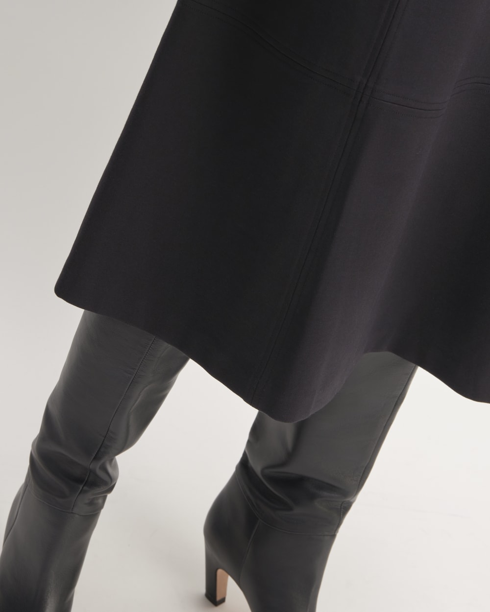 The Dream Short-Sleeve Dress in Black — detail view