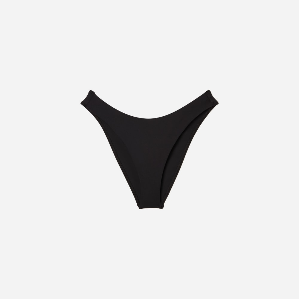 The Thigh-High Bikini Bottom in Black — front view